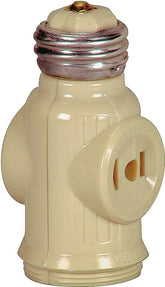 Eaton Wiring Devices BP715V Adapter, Medium Base, 660 W, 2 -Outlet, Ivory